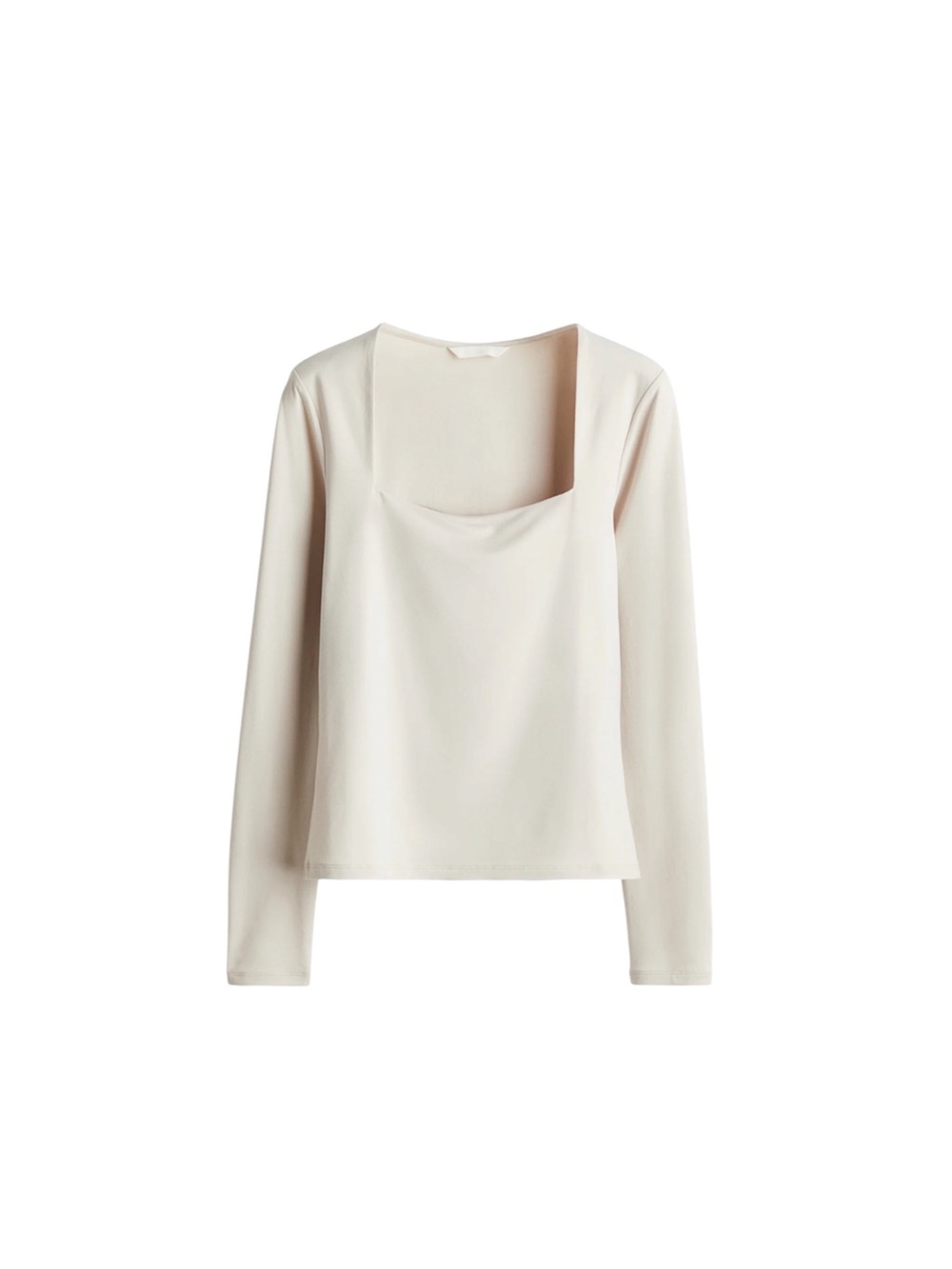 NEW H&M long-sleeved light beige top - large